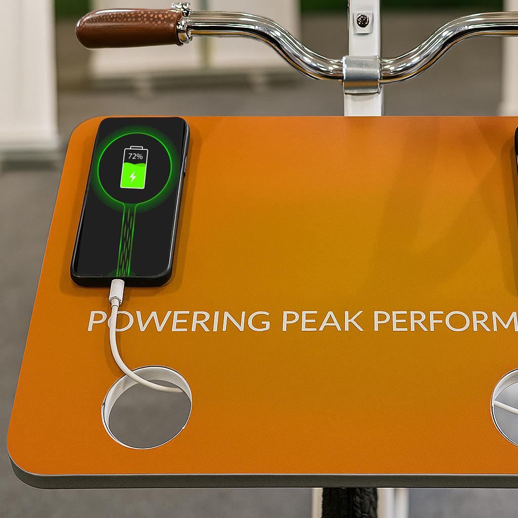 Guests competing to recharge their devices at a Recharge Station Challenge event, with branded stations and high-energy fun.